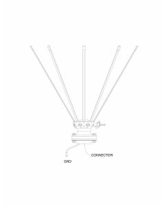 LARGE BAND 100-500 Mhz - Conical Monopole